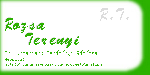 rozsa terenyi business card